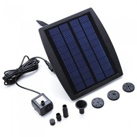 RivenAn Solar Pump for Water Fountain, Solar Powered Panel Kit Pool Garden Watering Submersible Pump, Birdbath Fountain